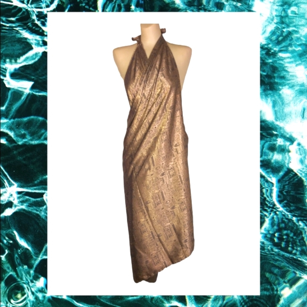 🌺Gold patterned wrap around skirt/dress